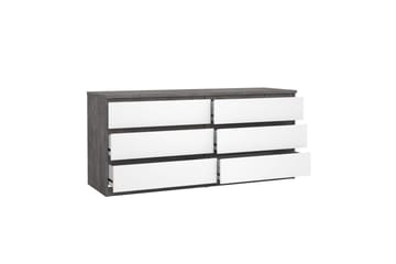 Salomns kommode 70,1 cm - Oxid beton/hvid højglans - Opbevaring - Opbevaringsmøbler - Kommode