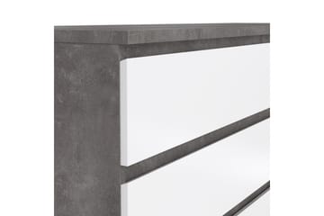 Salomns kommode 70,1 cm - Oxid beton/hvid højglans - Opbevaring - Opbevaringsmøbler - Kommode
