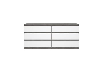 Salomns kommode 70,1 cm - Oxid beton/hvid højglans - Opbevaring - Opbevaringsmøbler - Kommode