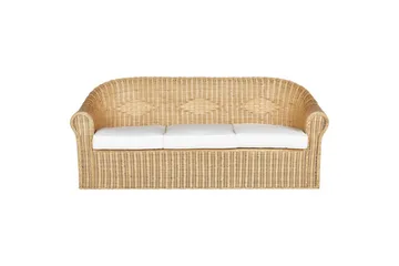 3-sitssoffa Beliani Livadeia Natural||White - Havemøbler - Loungemøbler - Loungesofaer
