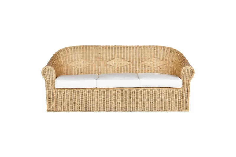 3-sitssoffa Beliani Livadeia Natural||White, undefined