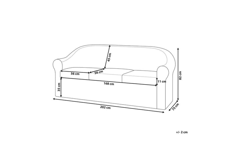 3-sitssoffa Beliani Livadeia Natural||White - Havemøbler - Loungemøbler - Loungesofaer