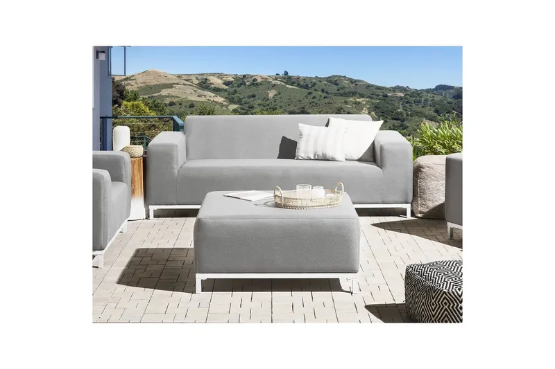 3-sitssoffa Beliani Rovigo Grey||White - Havemøbler - Loungemøbler - Loungesofaer