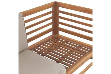 3-sitssoffa Beliani Trani Ljus trä/grått/beige, Ja Light wood||Grey||Beige - Havemøbler - Loungemøbler - Loungesofaer
