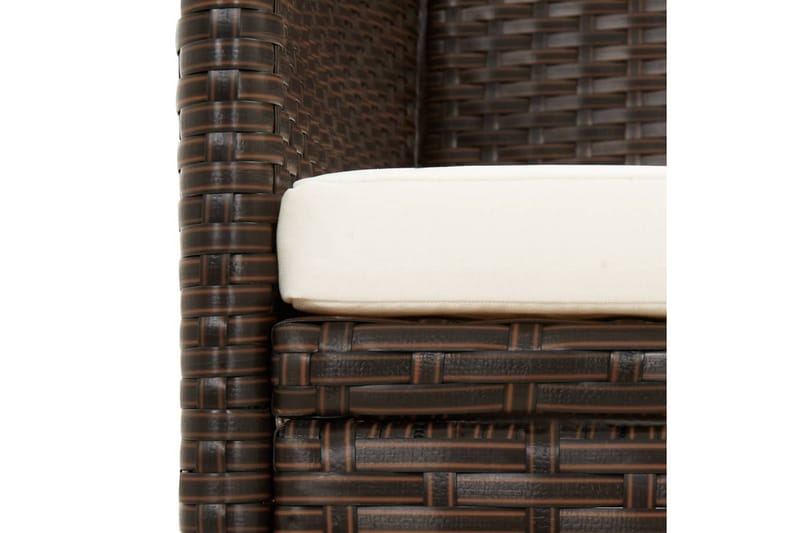 3-personers havesofa med hynde polyrattan brun - Brun - Loungesofaer - Havesofaer & bænke