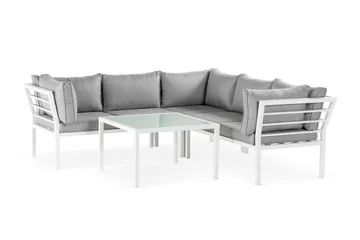 Ariany Hjørnesofa - Hvid/Grå - Havemøbler - Loungemøbler - Sofagrupper udendørs