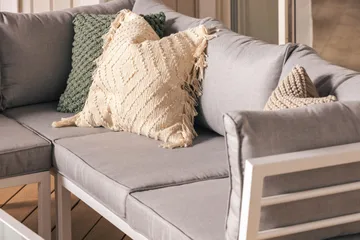 Ariany Hjørnesofa - Hvid/Grå - Havemøbler - Loungemøbler - Sofagrupper udendørs