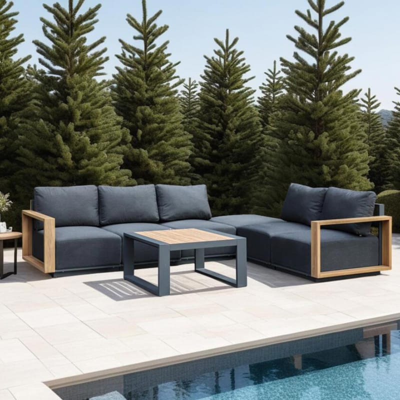 Armlæn til sofamodul HOME4YOU 88x52,5x10 cm (2 stk. H+V) - Grå - Havemøbler - Loungemøbler - Betrækpakker loungemøbler