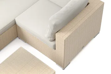 Bahamas udendørs hjørnesofa 5-pers vendbar med bord - Beige - Havemøbler - Loungemøbler - Sofagrupper udendørs