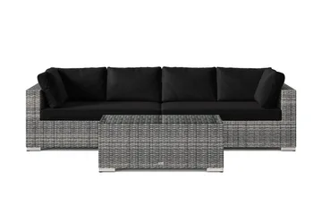 Bahamas udendørs sofa 4-pers med bord - Grå - Havemøbler - Loungemøbler - Sofagrupper udendørs