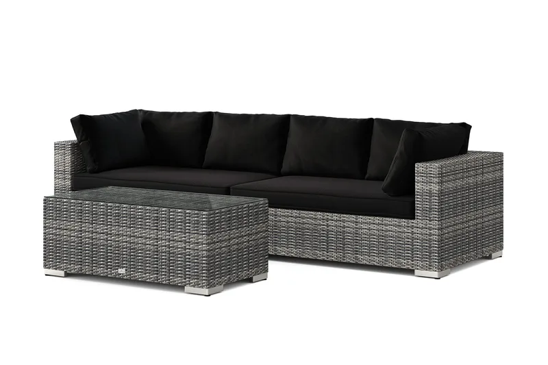 Bahamas udendørs sofa 4-pers med bord, Grå