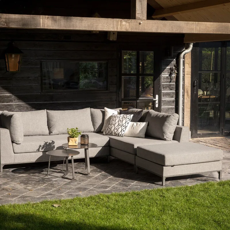 Chaiselongsofa 4-personers Sicilië udendørs - Taupe - Havemøbler - Loungemøbler - Loungesofaer