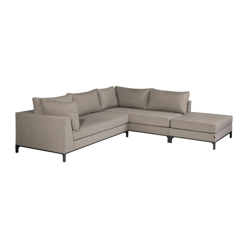 Chaiselongsofa 4-personers Sicilië udendørs, Taupe