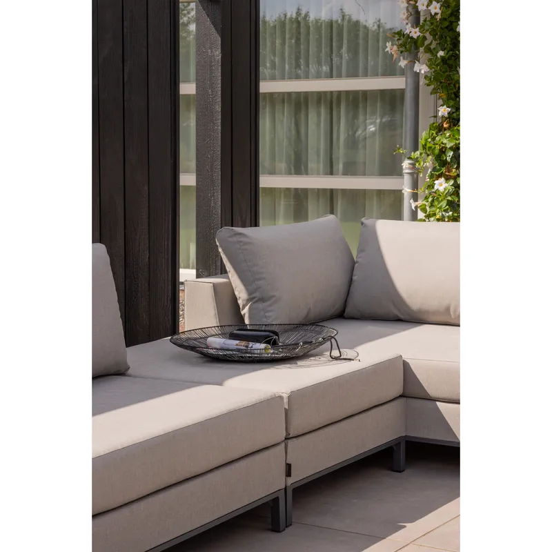 Chaiselongsofa 4-personers Sicilië udendørs - Taupe - Havemøbler - Loungemøbler - Loungesofaer