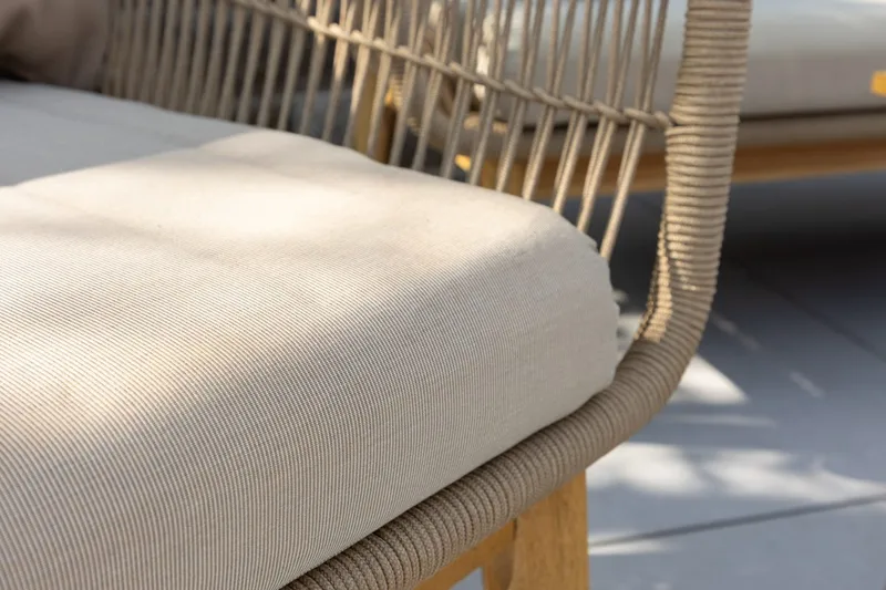 Chania sofagruppe 2-personers sofa + 2 lænestole med bord udendørs - Brun - Havemøbler - Loungemøbler - Sofagrupper udendørs