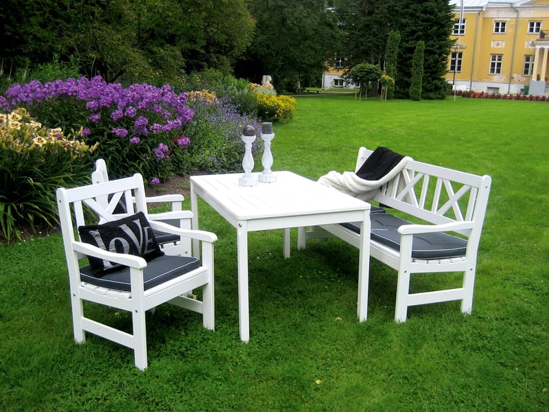 Europe Udesofa 3-personers - Hvid - Havemøbler - Havesofaer & bænke - Udendørs bænk & havebænk