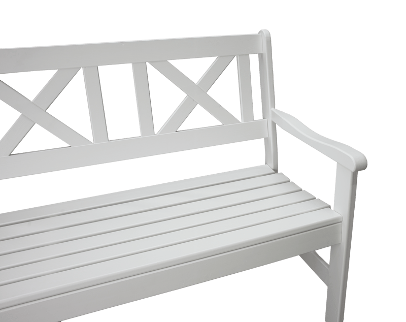 Europe Udesofa 3-personers - Hvid - Havemøbler - Havesofaer & bænke - Udendørs bænk & havebænk