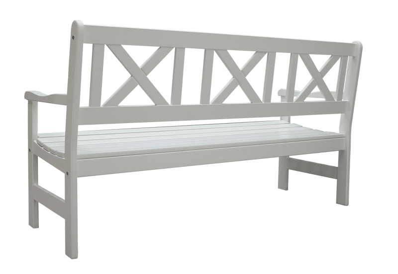 Europe Udesofa 3-personers - Hvid - Havemøbler - Havesofaer & bænke - Udendørs bænk & havebænk