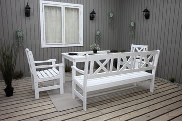 Europe Udesofa 3-personers - Hvid - Havemøbler - Havesofaer & bænke - Udendørs bænk & havebænk