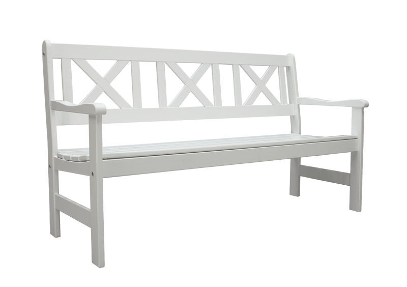 Europe Udesofa 3-personers - Hvid - Havemøbler - Havesofaer & bænke - Udendørs bænk & havebænk