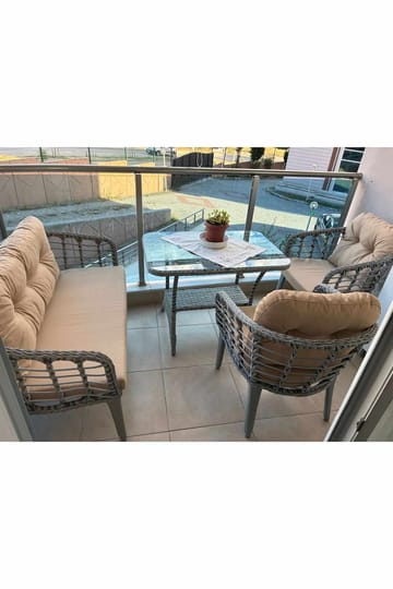 Garden Lounge Set Atelier Del Sofa Beige grå - Havemøbler - Loungemøbler - Sofagrupper udendørs