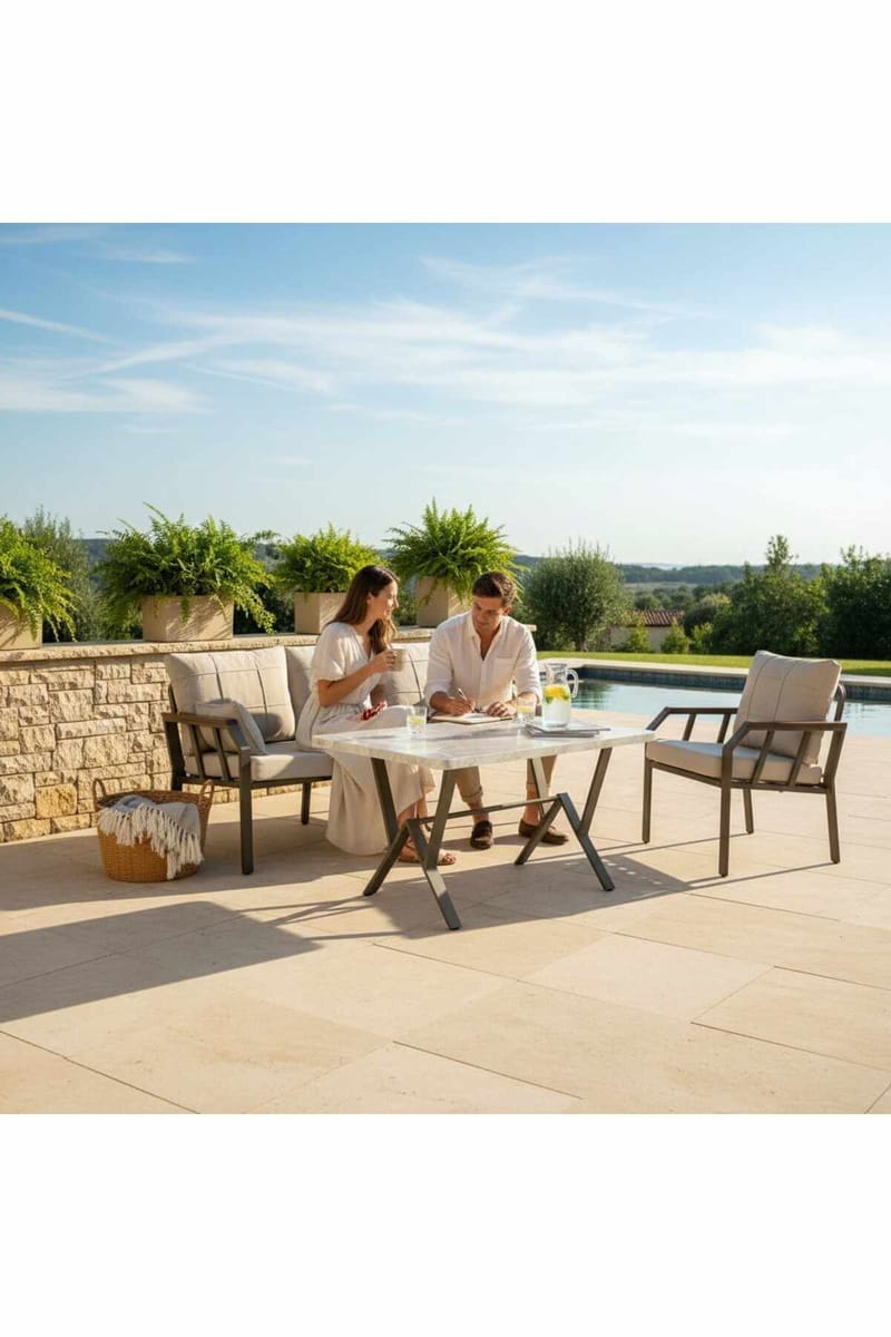 Garden Lounge Set Atelier Del Sofa Beige - Havemøbler - Loungemøbler - Sofagrupper udendørs