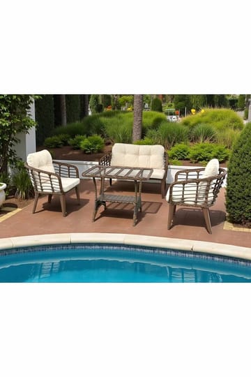 Garden Lounge Set Atelier Del Sofa Brun creme - Havemøbler - Loungemøbler - Sofagrupper udendørs