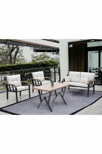 Garden Lounge Set Atelier Del Sofa Creme sort - Havemøbler - Loungemøbler - Sofagrupper udendørs