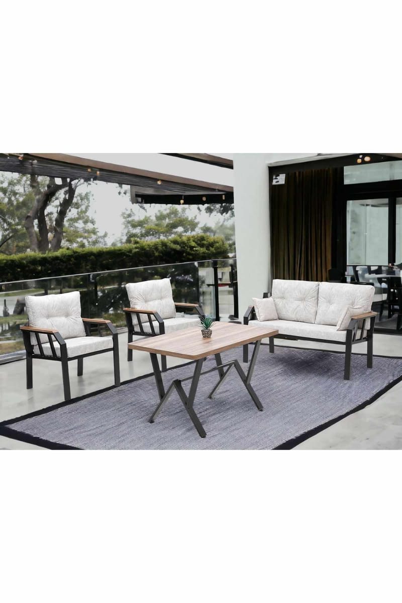 Garden Lounge Set Atelier Del Sofa Creme sort - Havemøbler - Loungemøbler - Sofagrupper udendørs