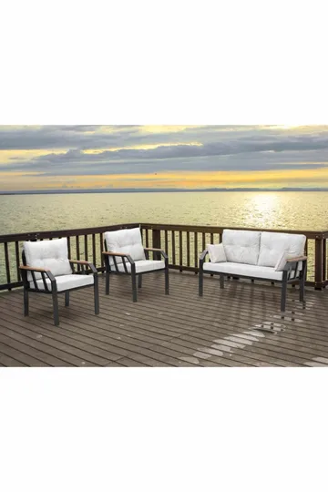 Garden Lounge Set Atelier Del Sofa Creme sort - Havemøbler - Loungemøbler - Sofagrupper udendørs
