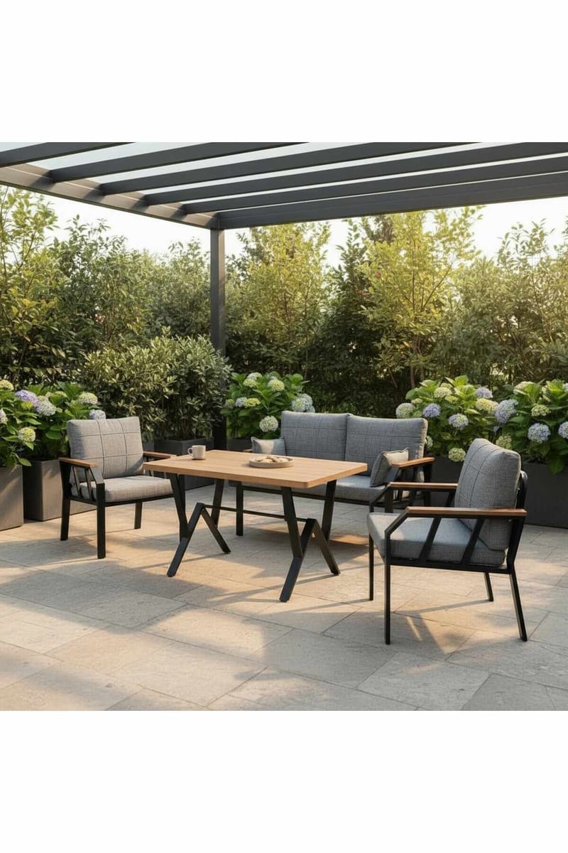 Garden Lounge Set Atelier Del Sofa Grå - Havemøbler - Loungemøbler - Sofagrupper udendørs