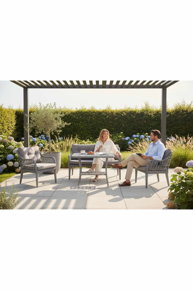 Garden Lounge Set Atelier Del Sofa Grå - Havemøbler - Loungemøbler - Sofagrupper udendørs