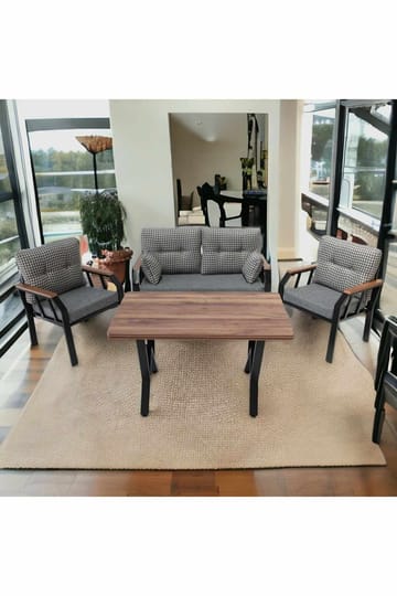 Garden Lounge Set Atelier Del Sofa Sort hvid - Havemøbler - Loungemøbler - Sofagrupper udendørs