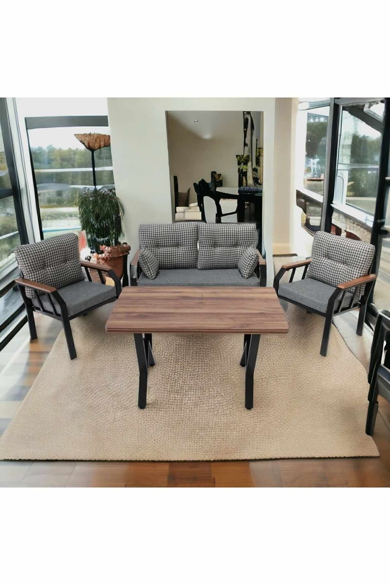 Garden Lounge Set Atelier Del Sofa Sort hvid - Havemøbler - Loungemøbler - Sofagrupper udendørs