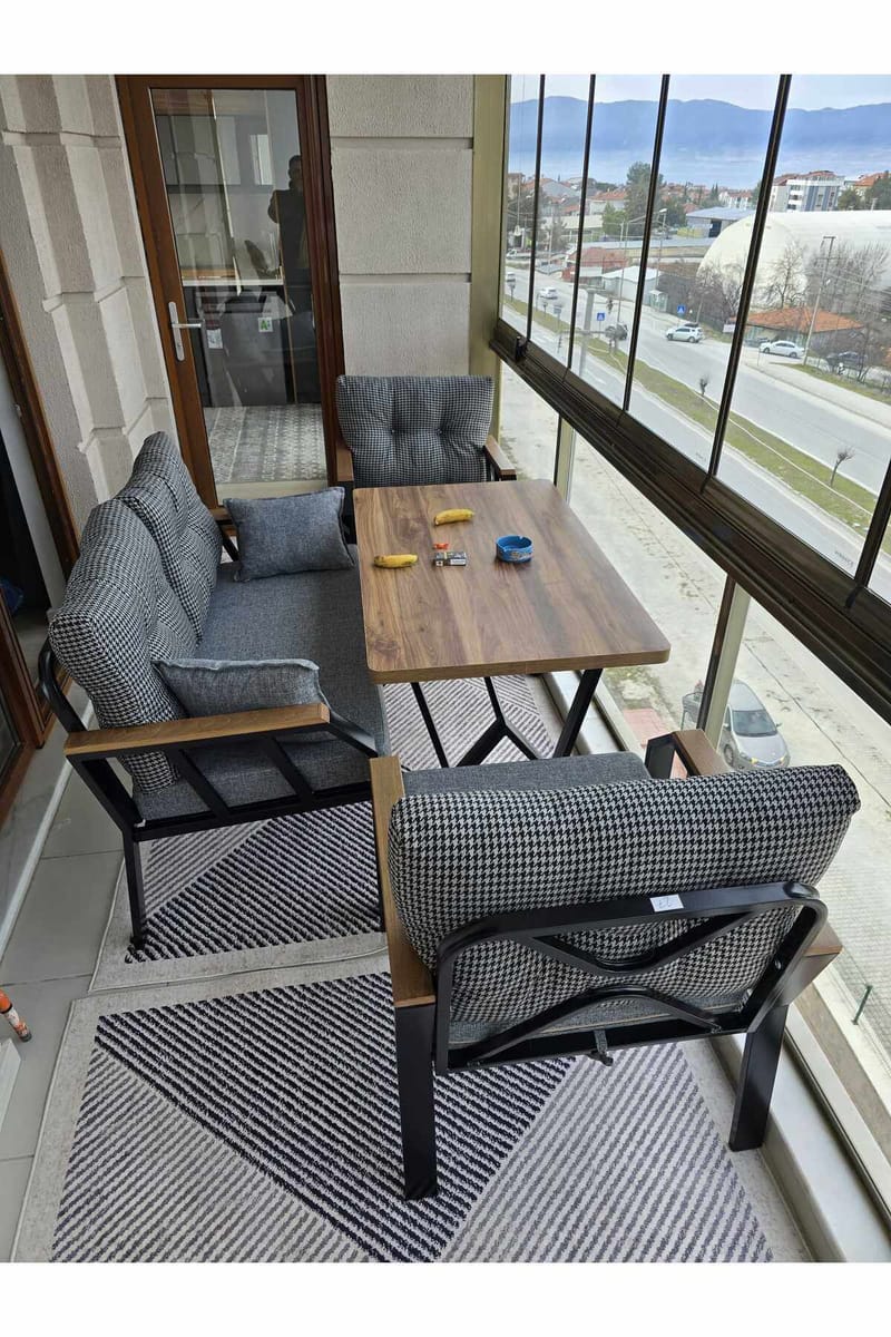 Garden Lounge Set Atelier Del Sofa Sort hvid - Havemøbler - Loungemøbler - Sofagrupper udendørs