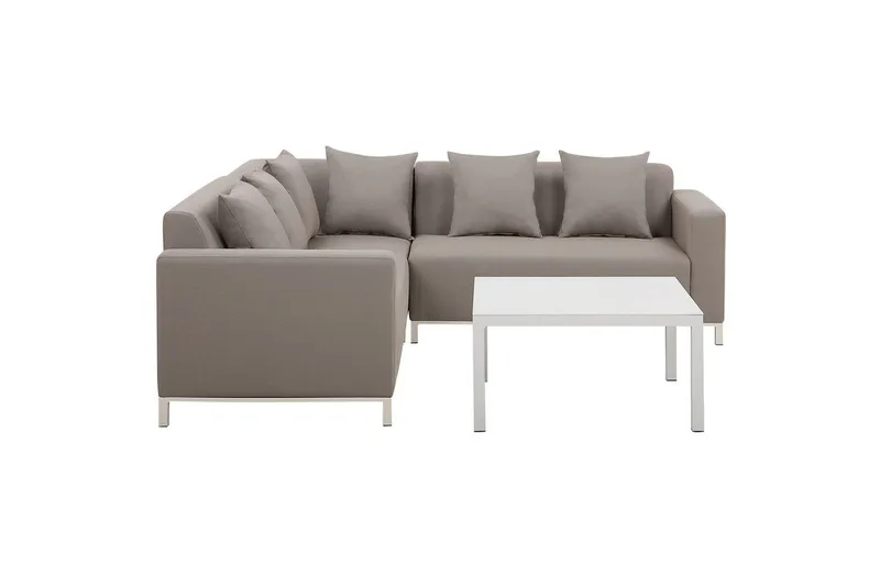 Hörnsoffa Beliani Belize Beige||White, undefined