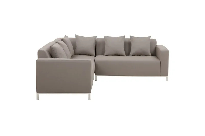 Hörnsoffa Beliani Belize Beige||White - Havemøbler - Loungemøbler - Sofagrupper udendørs