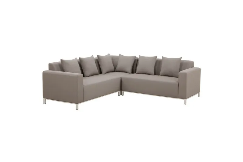Hörnsoffa Beliani Belize Beige||White - Havemøbler - Loungemøbler - Sofagrupper udendørs