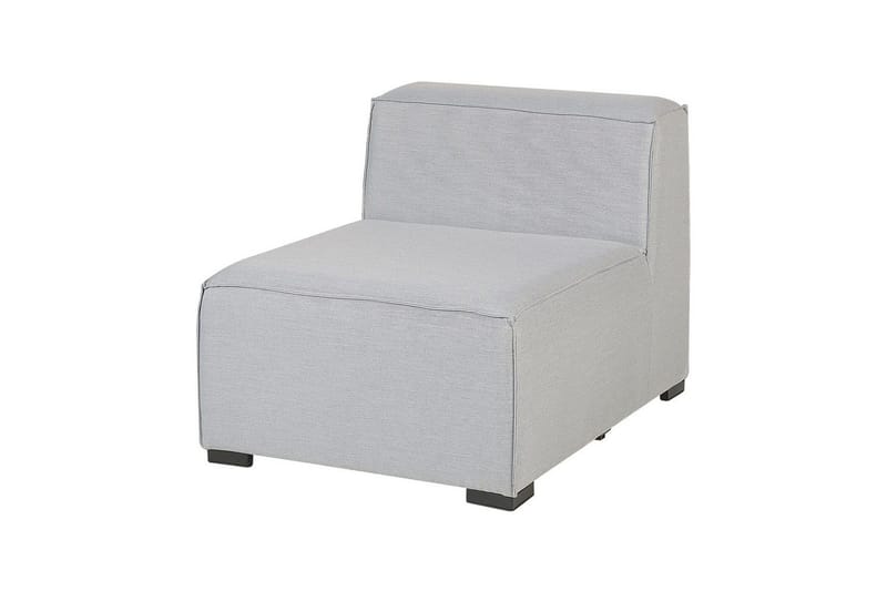 Hörnsoffa med fotpall Beliani Arezzo Beige/svart, Högervänd Grey, Black Left-faced - Havemøbler - Loungemøbler - Loungesofaer