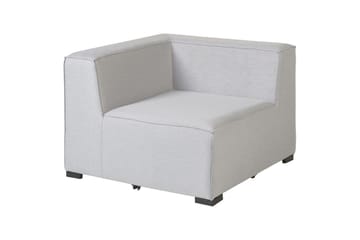 Hörnsoffa med fotpall Beliani Arezzo Beige/svart, Högervänd Grey, Black Left-faced - Havemøbler - Loungemøbler - Sofagrupper udendørs