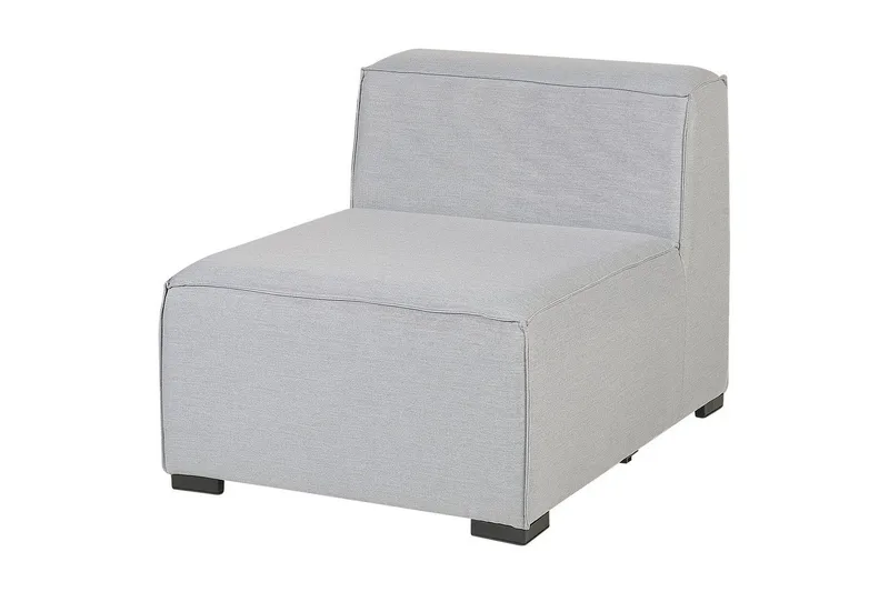 Hörnsoffa med fotpall Beliani Arezzo Beige/svart, Högervänd Grey, Black Right-faced - Havemøbler - Loungemøbler - Loungesofaer