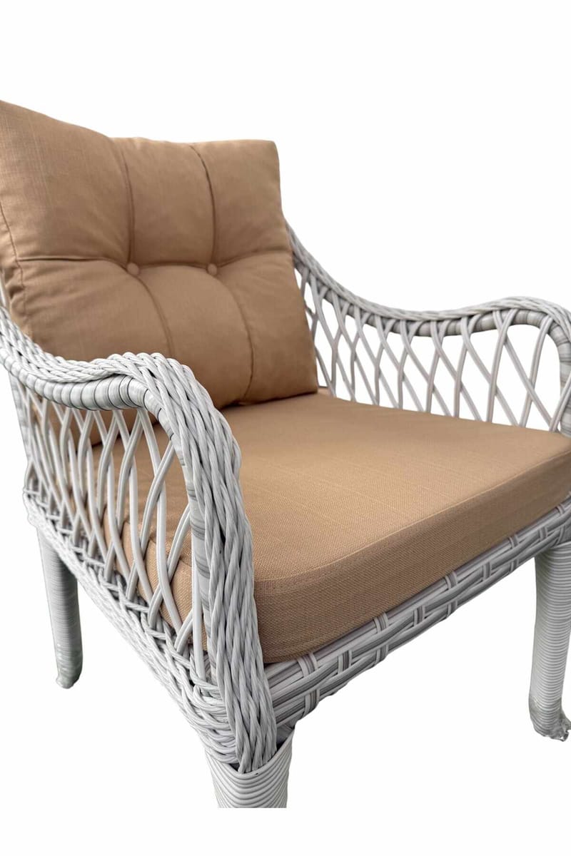 Haveloungesæt Atelier Del Sofa Hisar 3+1+1 (170 x 78 x 56 cm) Beige hvid - Havemøbler - Loungemøbler - Sofagrupper udendørs