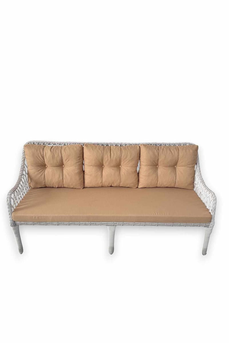 Haveloungesæt Atelier Del Sofa Hisar 3+1+1 (170 x 78 x 56 cm) Beige hvid - Havemøbler - Loungemøbler - Sofagrupper udendørs