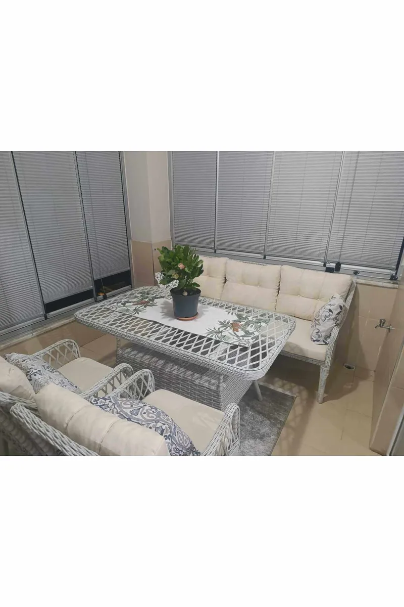 Haveloungesæt Atelier Del Sofa Hisar 3+1+1 (170 x 78 x 56 cm) Beige - Havemøbler - Loungemøbler - Sofagrupper udendørs