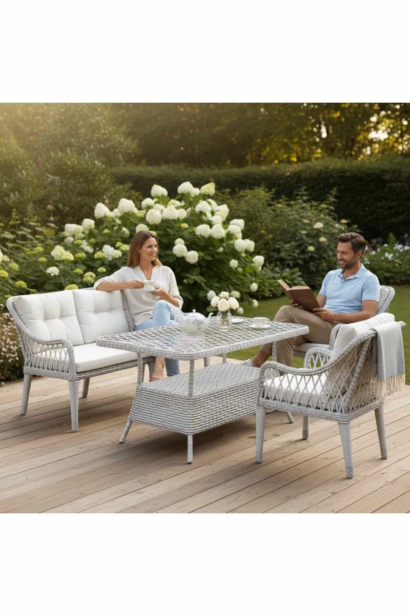 Haveloungesæt Atelier Del Sofa Hisar 3+1+1 (170 x 78 x 56 cm) Beige, undefined