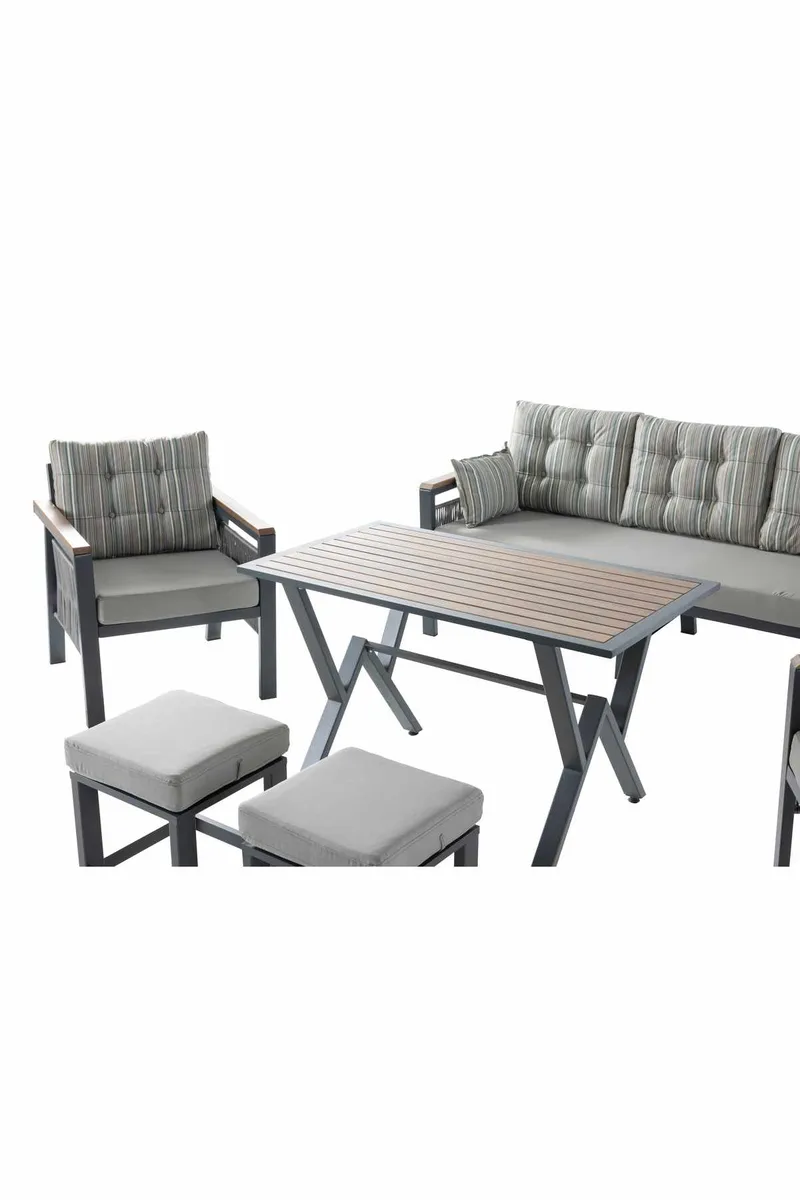 Haveloungesæt Atelier Del Sofa Lilyum 3+1+1+2 (170 x 78 x 60 cm) Flerfarvet - Havemøbler - Loungemøbler - Sofagrupper udendørs