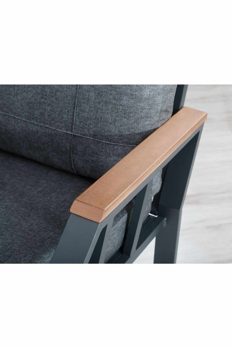 Haveloungesæt Atelier Del Sofa Nergiz 3+1+1 (200 x 78 x 58 cm) Grå - Havemøbler - Loungemøbler - Sofagrupper udendørs