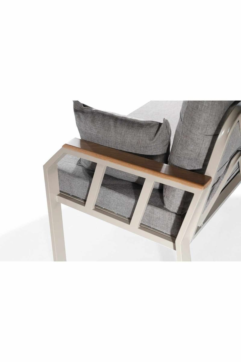 Haveloungesæt Atelier Del Sofa Nergiz 3+1+1 (200 x 78 x 58 cm) Mælkeagtig brun - Havemøbler - Loungemøbler - Sofagrupper udendørs