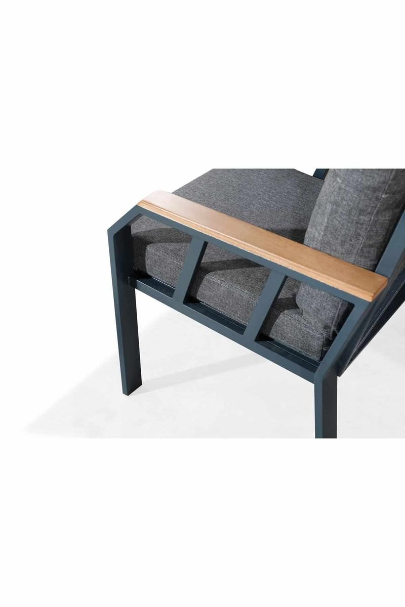 Haveloungesæt Atelier Del Sofa Nergiz 3+1+1 (200 x 78 x 58 cm) Mørkegrå - Havemøbler - Loungemøbler - Sofagrupper udendørs