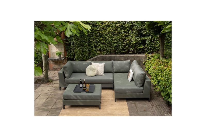 Haveloungesæt Sicilien - Grøn, Højre - Havemøbler - Loungemøbler - Loungesofaer